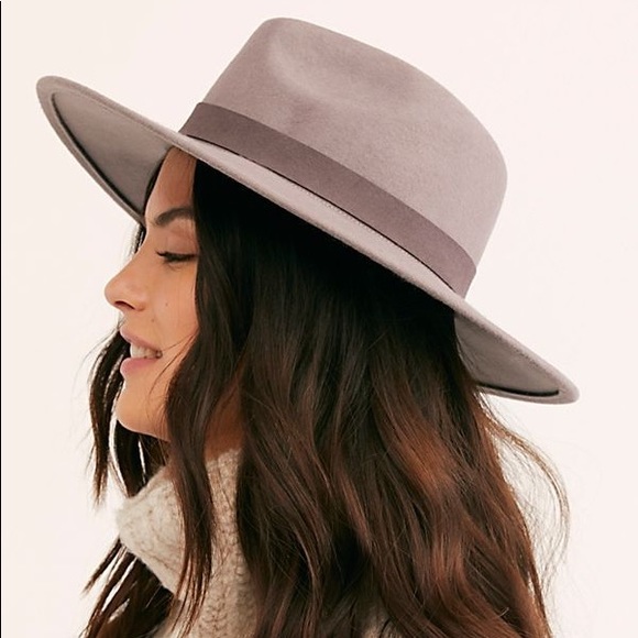 Free People | Beaumont Suede Band Felt Wide Brim Wool Hat